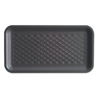 #10S Foam Food Tray 10.75''x5.75''x0.63'' (West Coast Only), Black, 125/Pack
