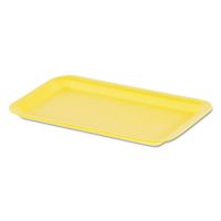 #17S Foam Food Tray 8.25''x4.75''x0.63'' (West Coast Only), Yellow, 125/Pack