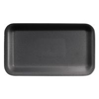 #17S Foam Food Tray 8.25''x4.75''x0.63'' (West Coast Only), Black, 125/Pack
