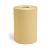 1-Ply Hardwound Towel Roll 8''x350', Natural (12 Rolls)