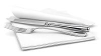 Airlaid 1/8 Fold 1-Ply Dinner Napkins 15''x16.5'', Case, White (1000 Per Case, 1 Case)