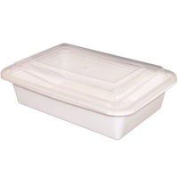 Tripak 8x6x2 Microwaveable Container White Base Combo Pack Pack 150 / cs