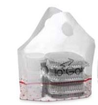 Bagcraft ToGo! Wave HDPE Carryout Bag (Printed) White 24 x 11 x 20 Pack 250 / cs
