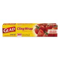 ClingWrap Plastic Wrap, Clear, 300 sq ft.