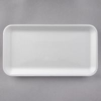 #10S Foam Food Tray 10.75''x5.75''x0.5'', White, 125/Pack