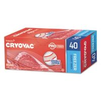 Cryovac Resealable Freezer Bags Quart Retail 40 Count Pack 9 / cs