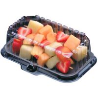 6'' clear 1 compartment 20oz hinged lid
