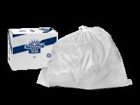 60 Gal. Low Density Perforated Municipal Can Liner 38''x58'' 1.5mil, Clear (10 Per Roll, 10 Rolls)