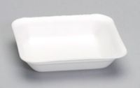 #1 Foam Food Tray 5.25''x5.25''x1'', White, 125/Pack