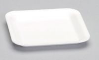 #1S Foam Food Tray 5.25''x5.25''x0.5'', White, 125/Pack