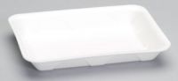 #4D Foam Food Tray 9.25''x7.25''x1.25'', White, 125/Pack
