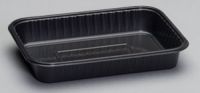 26 oz. Ovenable Brownie Tray 5.88''x8.5''x1.5'', Black, 125/Pack