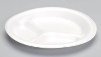 Celebrity 3-Compartment Foam Plate 8.88'', White, 125/Pack