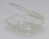 24 oz. Hinged Deli Container 7.25''x6.38''x2.25'', Clear, 100/Pack