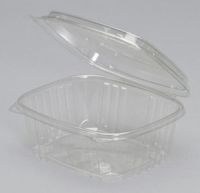 32 oz. Hinged High Dome Deli Container 7.25''x6.38''x2.63'', Clear, 100/Pack