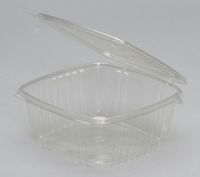 64 oz. Hinged Deli Container 8''x8.5''x3.25'', Clear, 100/Pack
