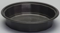 35 oz. Round Microwaveable Container Base 8.5''x2'', Black, 75/Pack