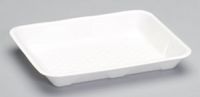 #4D Foam Food Tray 9.25''x7.25''x1.25'' (West Coast Only), White, 125/Pack