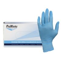 Hospeco Disposable Nitrile Gloves Exam Small 5 mil Blue Pack 10/ cs
