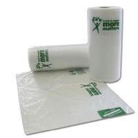 High Density ''More Matters'' Produce Bag 12''x20'' 9mic, Clear (1400 Per Roll, 4 Rolls)