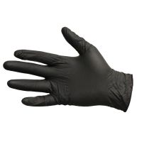 Impact Nitrile Powdered Free Gloves Black Small Pro Guard Pack 10 / 100