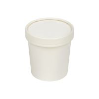 Inno-Pak 16ozTall Soup Cup With White Paper Lid White Combo Pack Pack 250 / 250
