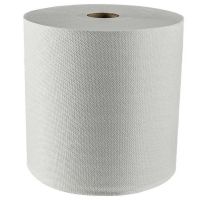 1-Ply Hardwound Paper Towel Roll 8''x425', White (12 Rolls)
