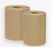 1-Ply Hardwound Paper Towel Roll 8''x350', Natural (12 Rolls)