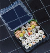 8''x8'' Snack Box Black Base With Clear Lid