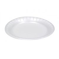 9'' White Foam Dinner Plate Laminated