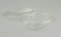 8oz Clear Hinged Lid Deli Container APET