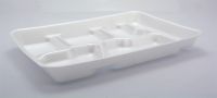 White Foam 6-Compartment Tray
