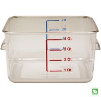 Food Storage Container Clear Space Saving 4 Quart