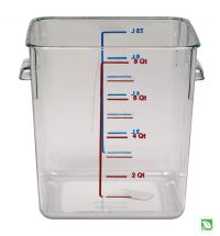 Food Storage Container Clear Square Space Saving 8 Quart