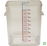 Food Storage Container Clear Square Space Saving 8 Quart