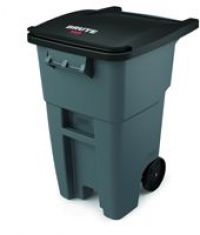 Rollout Waste Container With Lid Gray 189.3L / 50 Gallon