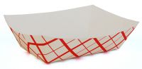 Southern #300 Red Check Food Tray Pack 2/250
