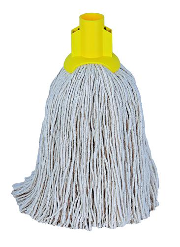 Twine Yarn Socket Mop Head for Rough Surfaces Yellow 340gsm 101852YW [Pack 10]