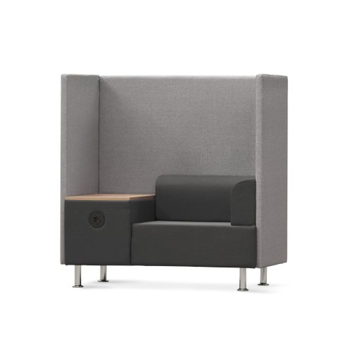 ROCADA BE SOFT Individual Booth and Table - Grey Private Working & Meeting Booths 1806-4-1