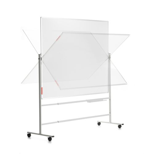 ROCADA VISUALLINE Revolving Mobile Whiteboard Support (Use with Aluminium Framed Boards 120 to 200cm Width) - Grey
