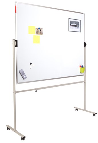 ROCADA ECO-LINE Revolving Mobile Whiteboard Support (Use with Aluminium Framed Boards 120 to 200cm Width) - Grey