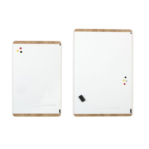 ROCADA NATURAL Whiteboard with Magnetic Dry Wipe Surface 100x150cm - Oak