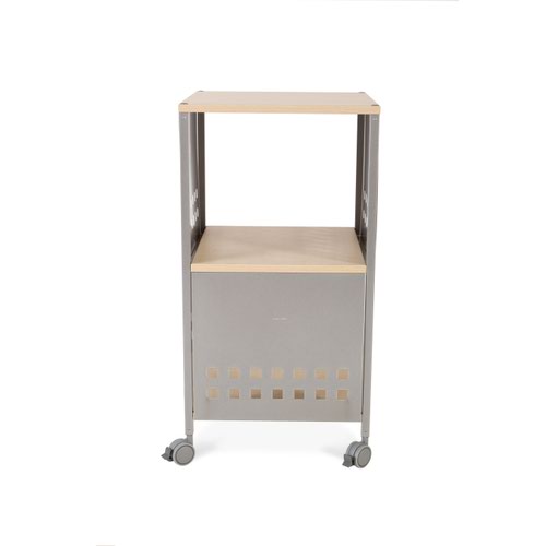 Multifunctional trolley suitable for storage, catering, audio-visual presentations and workspaces. Strong metal frame construction and side panels to back and left side to keep contents safe. Two shelves and top surface in beech. Four strong castors for easy of movement and easy to assemble.