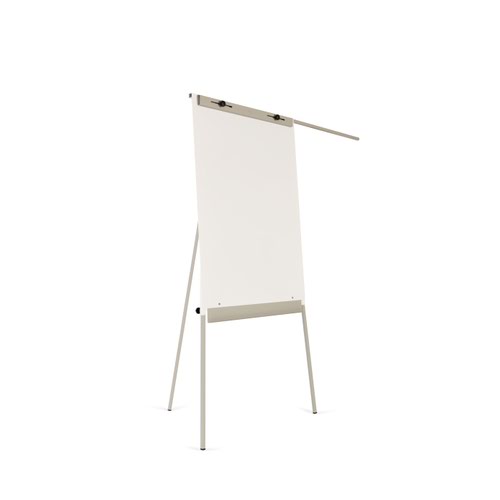 ROCADA VISUALLINE Tripod Magnetic Flipchart with Dry-Wipe Surface (Height Adjustable) - Grey