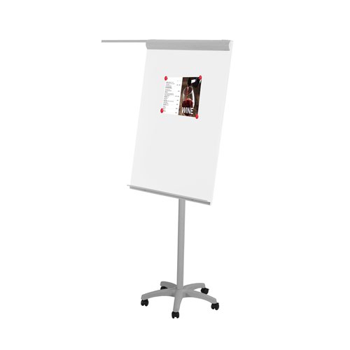ROCADA VISUALLINE Mobile Flipchart with Magnetic Dry-Wipe Surface - Grey Flipchart Easel 616K