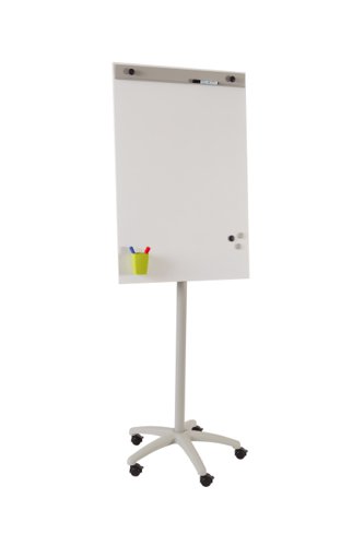 ROCADA ECO-LINE Mobile Magnetic Flipchart (Height Adjustable with Castors) - White