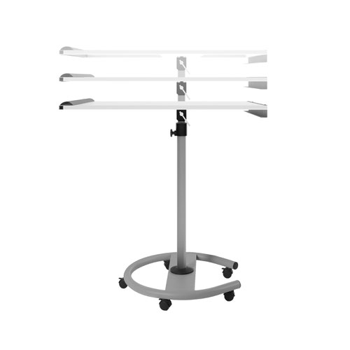 ROCADA VISUALLINE Mobile Flipchart with Magnetic Dry-Wipe Surface (Transforms into a Table) - Grey Flipchart Easel 618