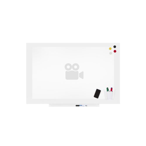 ROCADA SKINWHITEBOARD MATT Dry-Wipe Board with Magnetic Lacquered Surface 100x150cm - White