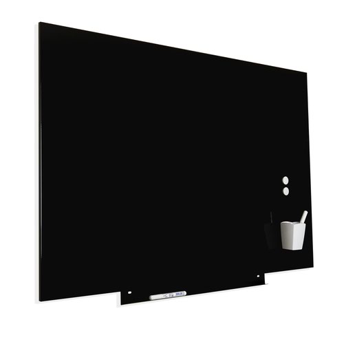 ROCADA SKINLIQUID Dry-Wipe Board with Magnetic Lacquered Surface 75x115cm - Black