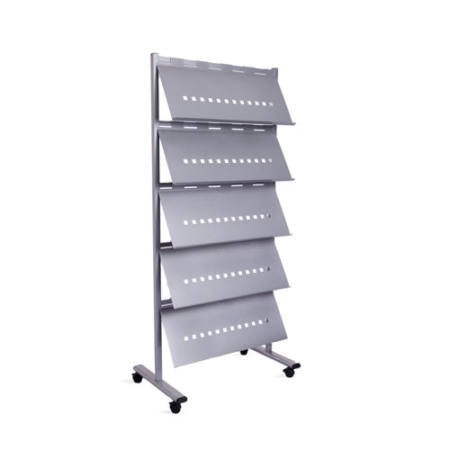 ROCADA VISUALLINE Multifunctional Mobile Divider for Vertical Storage and Display - Grey